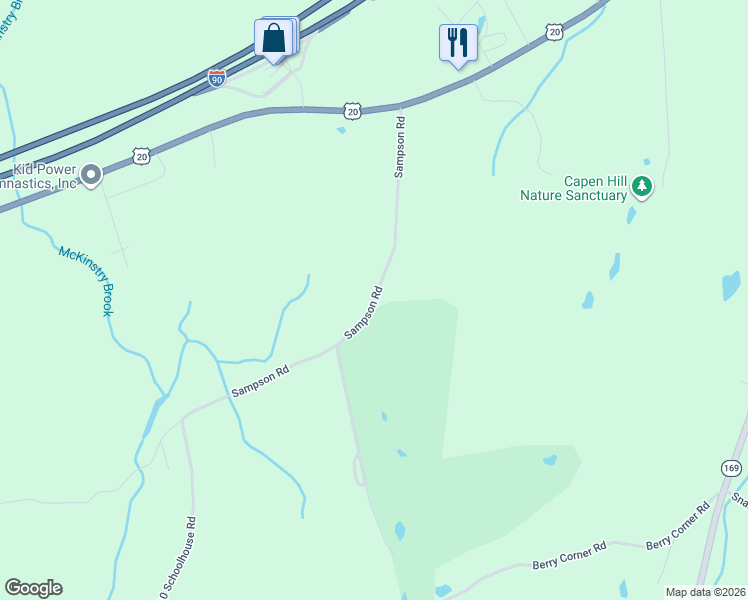 map of restaurants, bars, coffee shops, grocery stores, and more near 47 Sampson Road in Charlton