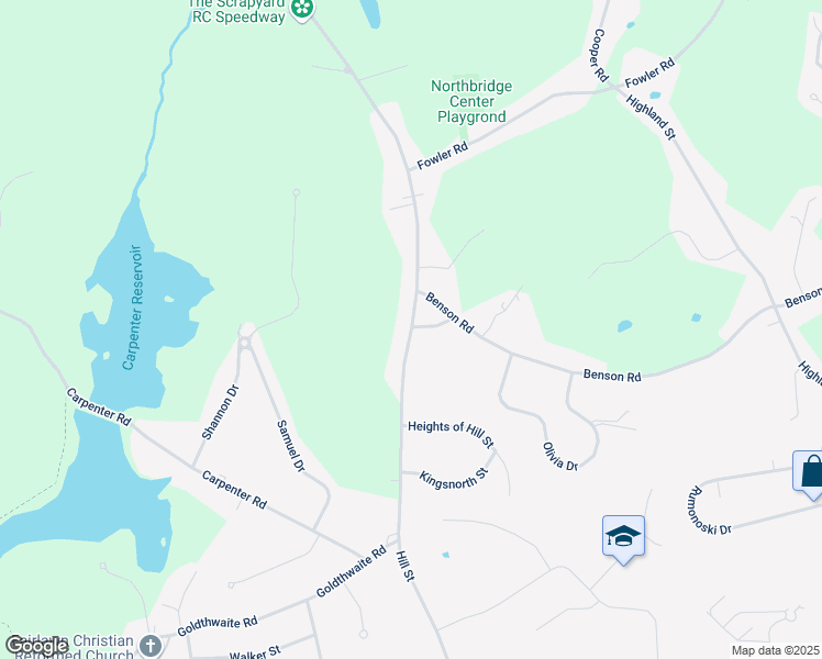 map of restaurants, bars, coffee shops, grocery stores, and more near 865 Hill St in Northbridge