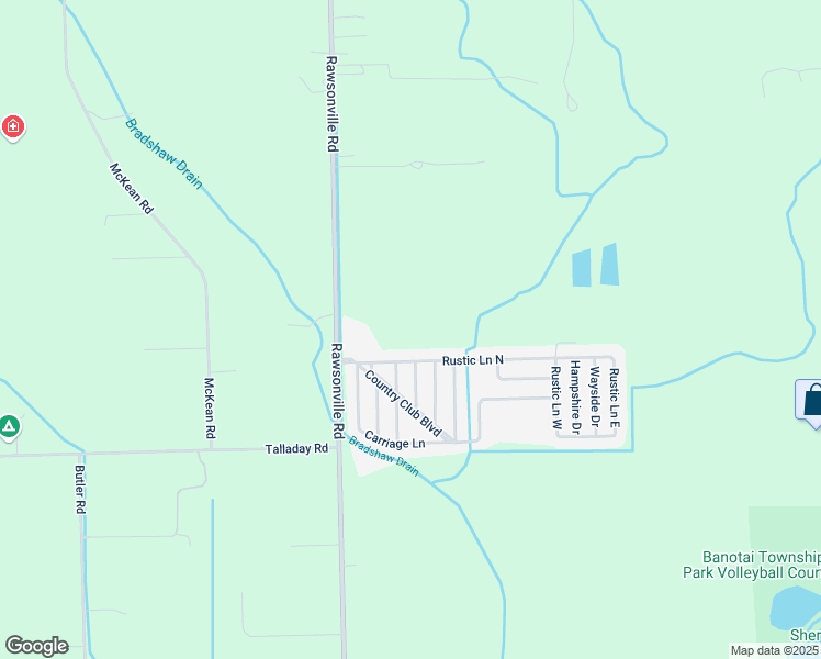 map of restaurants, bars, coffee shops, grocery stores, and more near 10755 Rawsonville Road in Belleville