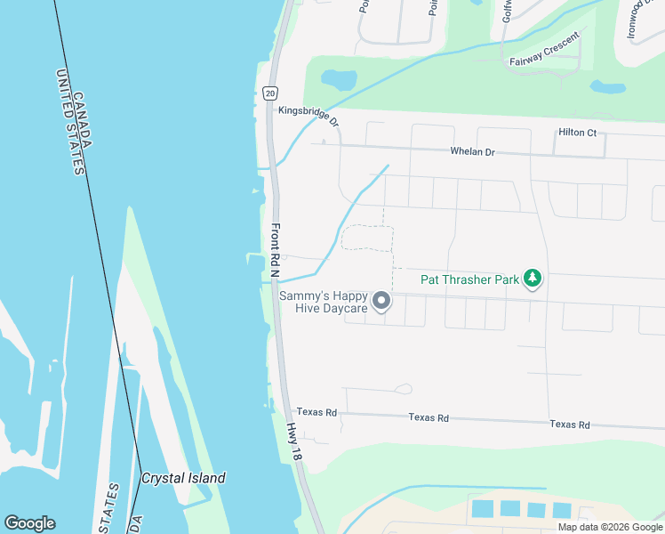 map of restaurants, bars, coffee shops, grocery stores, and more near 641 Front Road North in Amherstburg