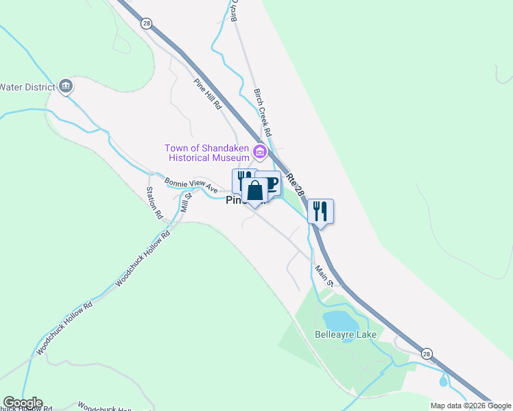 map of restaurants, bars, coffee shops, grocery stores, and more near in Pine Hill