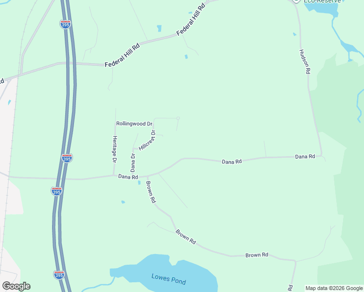map of restaurants, bars, coffee shops, grocery stores, and more near 93 Dana Road in Oxford