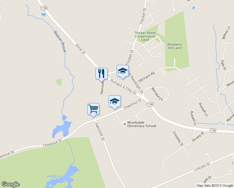 map of restaurants, bars, coffee shops, grocery stores, and more near 10 Kingswood Drive in Abington