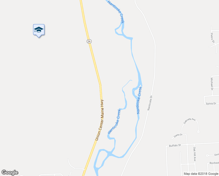 map of restaurants, bars, coffee shops, grocery stores, and more near 1622 Union Center Maine Highway in Endicott