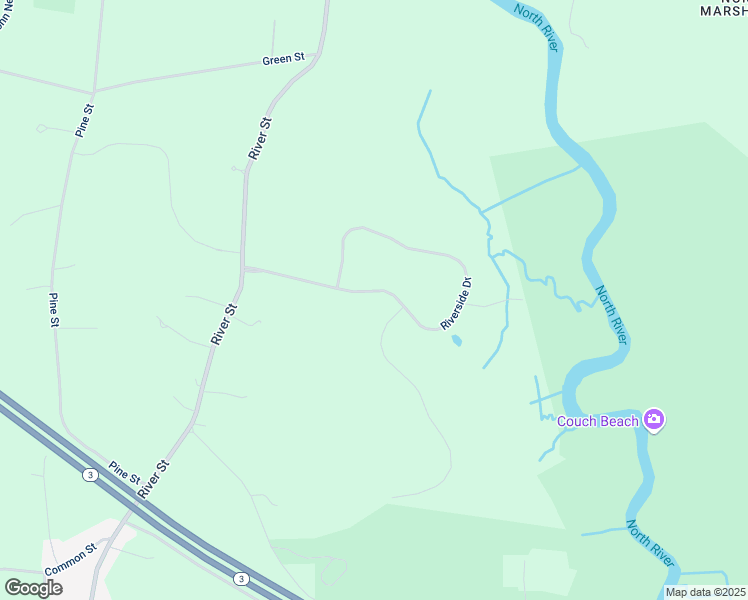 map of restaurants, bars, coffee shops, grocery stores, and more near 66 Riverside Drive in Norwell
