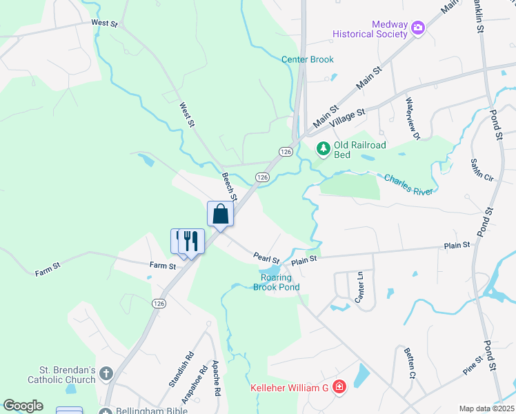 map of restaurants, bars, coffee shops, grocery stores, and more near 485 Hartford Avenue in Bellingham