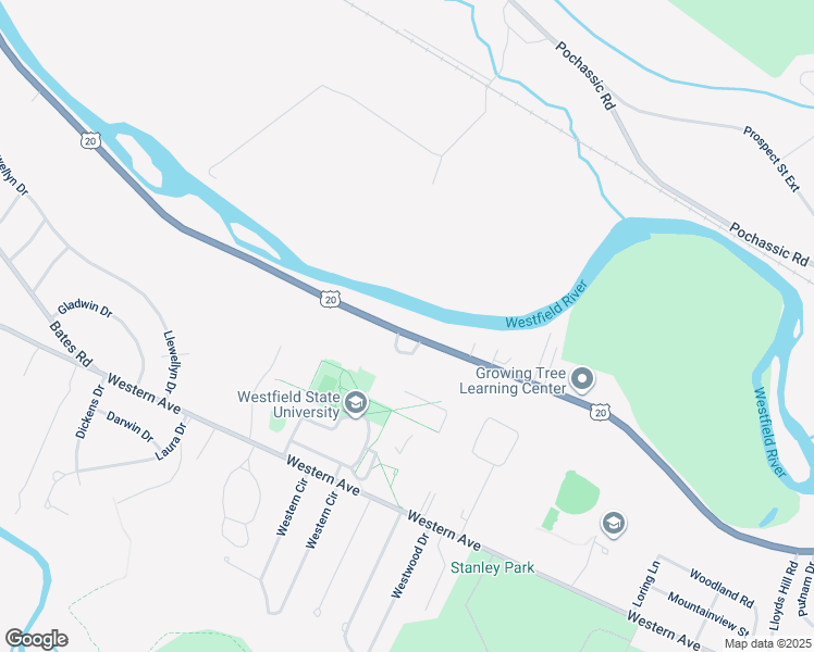 map of restaurants, bars, coffee shops, grocery stores, and more near 549 Russell Road in Westfield