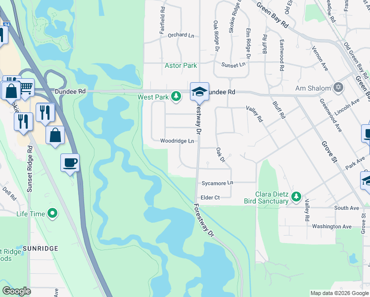 map of restaurants, bars, coffee shops, grocery stores, and more near 804 Strawberry Hill Drive in Glencoe