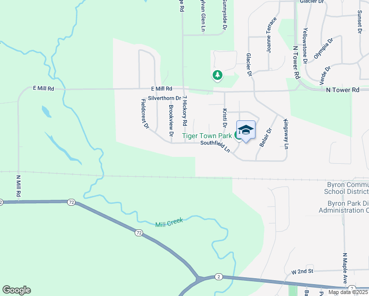 map of restaurants, bars, coffee shops, grocery stores, and more near 1912-1916 Southfield Lane in Byron
