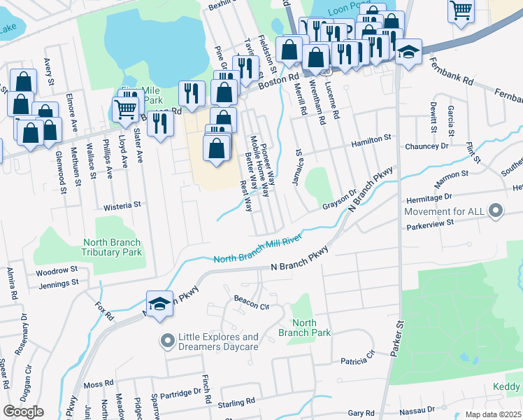 map of restaurants, bars, coffee shops, grocery stores, and more near 67 Better Way in Springfield
