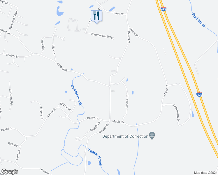 map of restaurants, bars, coffee shops, grocery stores, and more near 69 Beaver Street in Milford