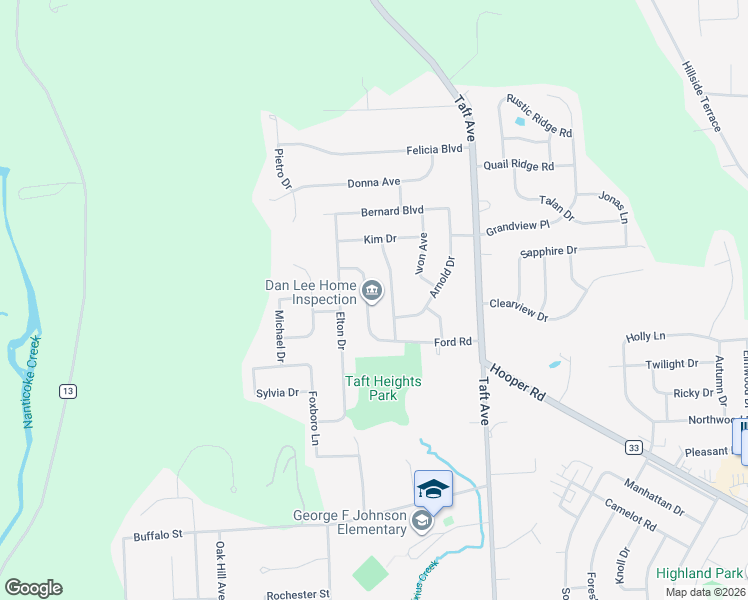 map of restaurants, bars, coffee shops, grocery stores, and more near 1112-1114 Frost Rd in Endicott