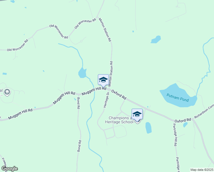 map of restaurants, bars, coffee shops, grocery stores, and more near 60 Morton Station Road in Charlton