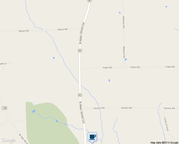 map of restaurants, bars, coffee shops, grocery stores, and more near 2707 Palm Road in Jamestown
