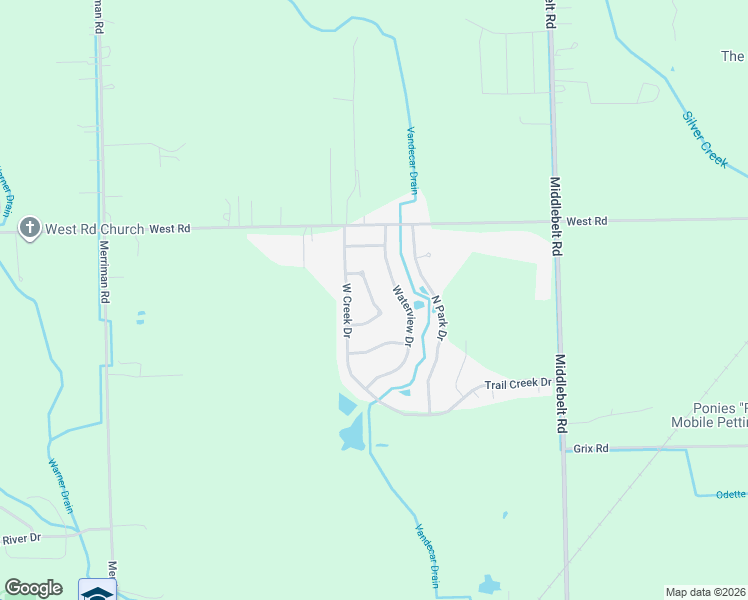 map of restaurants, bars, coffee shops, grocery stores, and more near 23420 Crescent Ridge Drive in Huron Charter Township