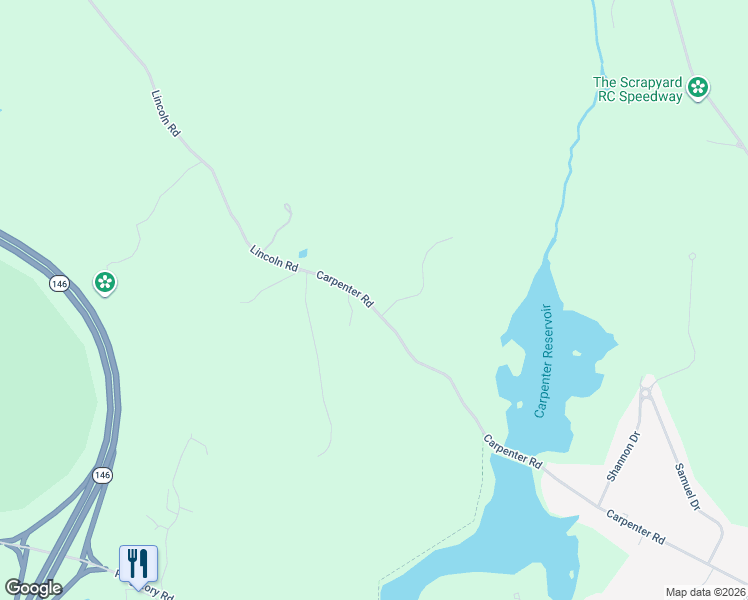 map of restaurants, bars, coffee shops, grocery stores, and more near 114 Carpenter Road in Northbridge