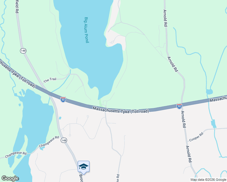 map of restaurants, bars, coffee shops, grocery stores, and more near 288 Clark Road Extension in Sturbridge