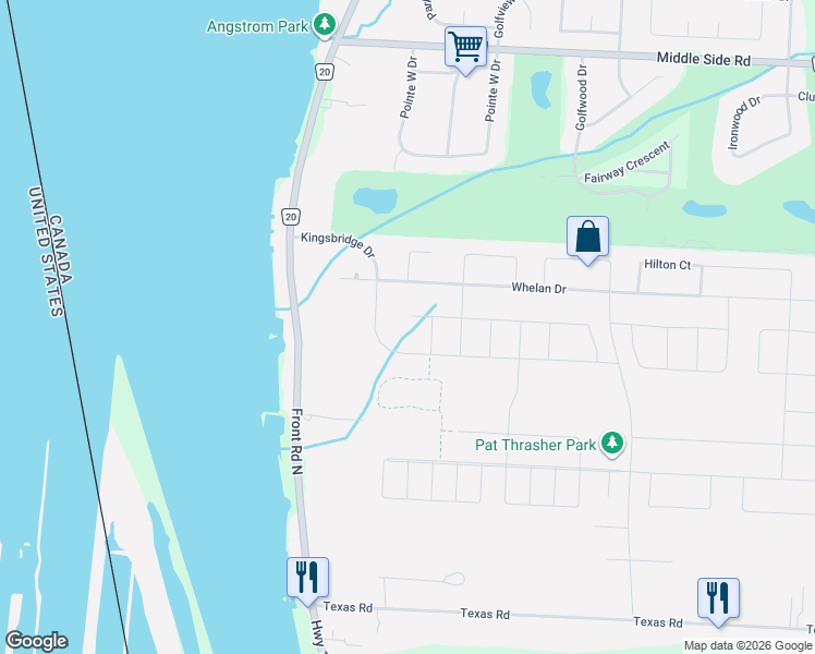 map of restaurants, bars, coffee shops, grocery stores, and more near 77 Noble CRT in Amherstburg