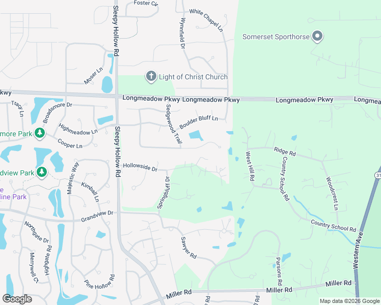 map of restaurants, bars, coffee shops, grocery stores, and more near 1570 Southridge Trail in Algonquin