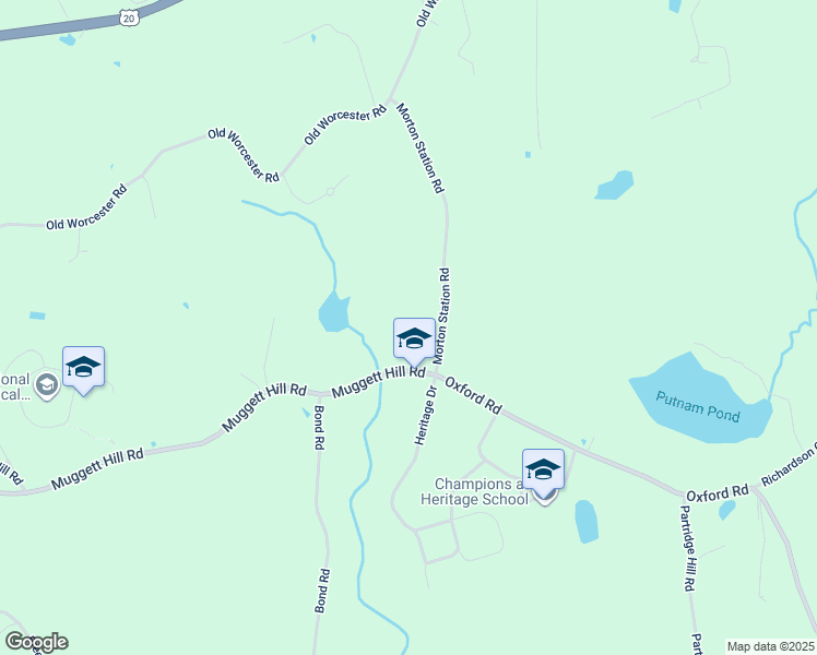 map of restaurants, bars, coffee shops, grocery stores, and more near 48 Morton Station Road in Charlton