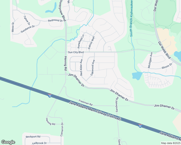 map of restaurants, bars, coffee shops, grocery stores, and more near 13635 Ivy Drive in Huntley