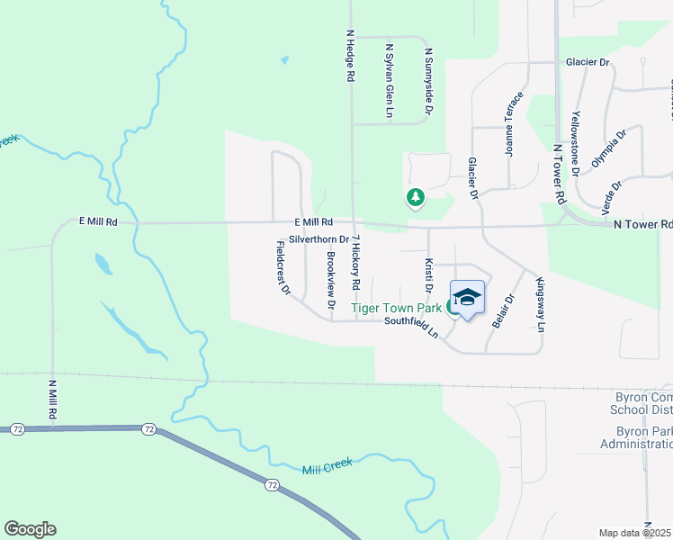 map of restaurants, bars, coffee shops, grocery stores, and more near 813 Brookview Drive in Byron