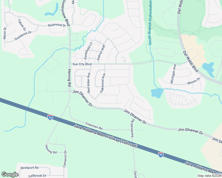 map of restaurants, bars, coffee shops, grocery stores, and more near 13555 Ivy Drive in Huntley