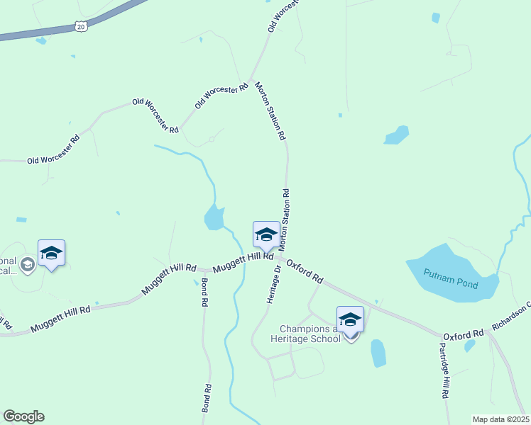 map of restaurants, bars, coffee shops, grocery stores, and more near 48 Morton Station Road in Charlton