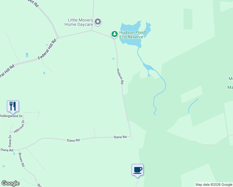 map of restaurants, bars, coffee shops, grocery stores, and more near 25 Hudson Road in Oxford