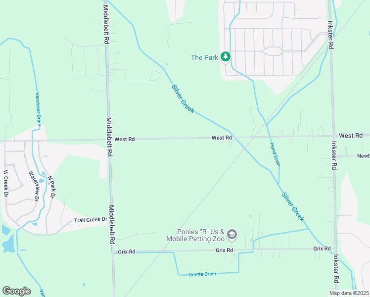 map of restaurants, bars, coffee shops, grocery stores, and more near 28713 West Road in Huron Charter Township