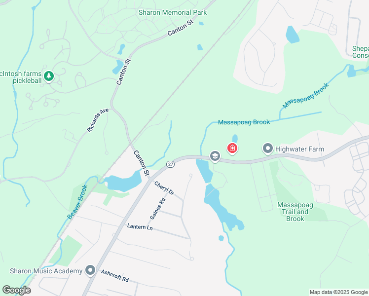 map of restaurants, bars, coffee shops, grocery stores, and more near 260 N Main St in Sharon