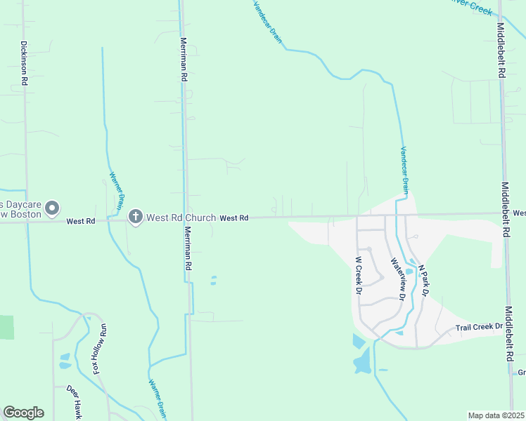map of restaurants, bars, coffee shops, grocery stores, and more near 30862 West Road in Huron Charter Township