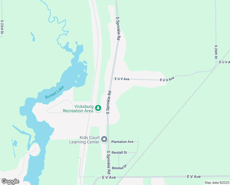 map of restaurants, bars, coffee shops, grocery stores, and more near 12405 South Sprinkle Road in Vicksburg