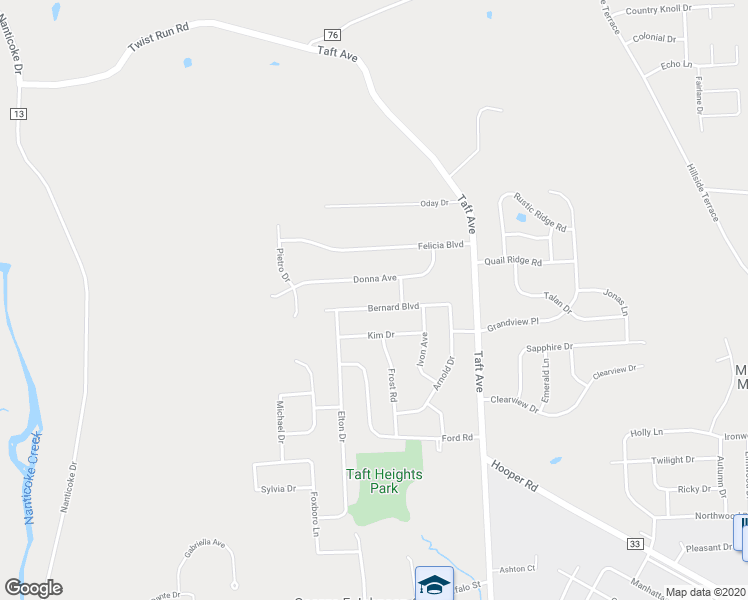 map of restaurants, bars, coffee shops, grocery stores, and more near 2017 Bernard Boulevard in Endicott