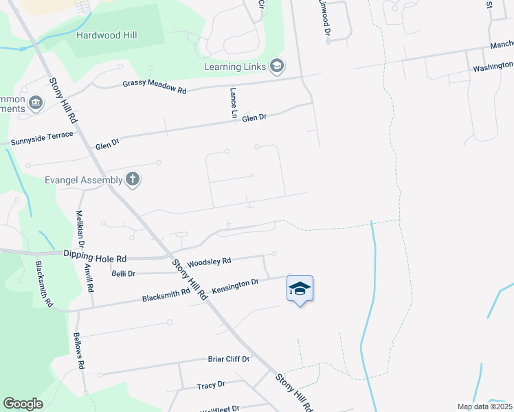 map of restaurants, bars, coffee shops, grocery stores, and more near 21 Fernwood Drive in Wilbraham