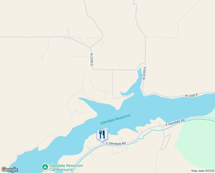 map of restaurants, bars, coffee shops, grocery stores, and more near 2597 East Glendale Road in Preston