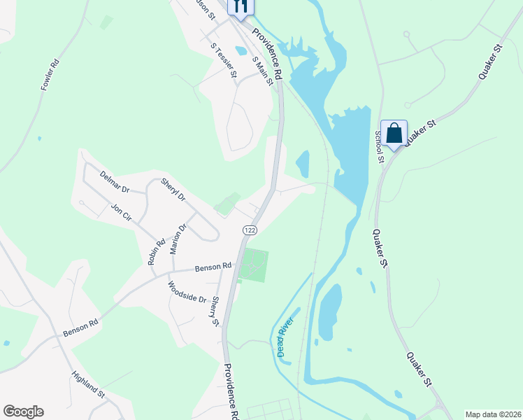 map of restaurants, bars, coffee shops, grocery stores, and more near 1711 Providence Road in Northbridge