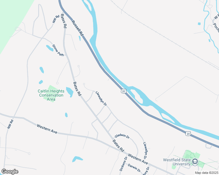 map of restaurants, bars, coffee shops, grocery stores, and more near 990 Russell Road in Westfield