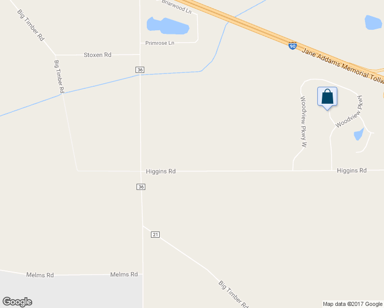 map of restaurants, bars, coffee shops, grocery stores, and more near 47W018 Higgins Road in Hampshire