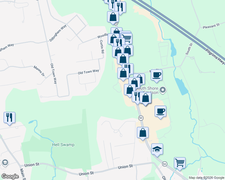 map of restaurants, bars, coffee shops, grocery stores, and more near 85-99 Frank's Ln in Hanover