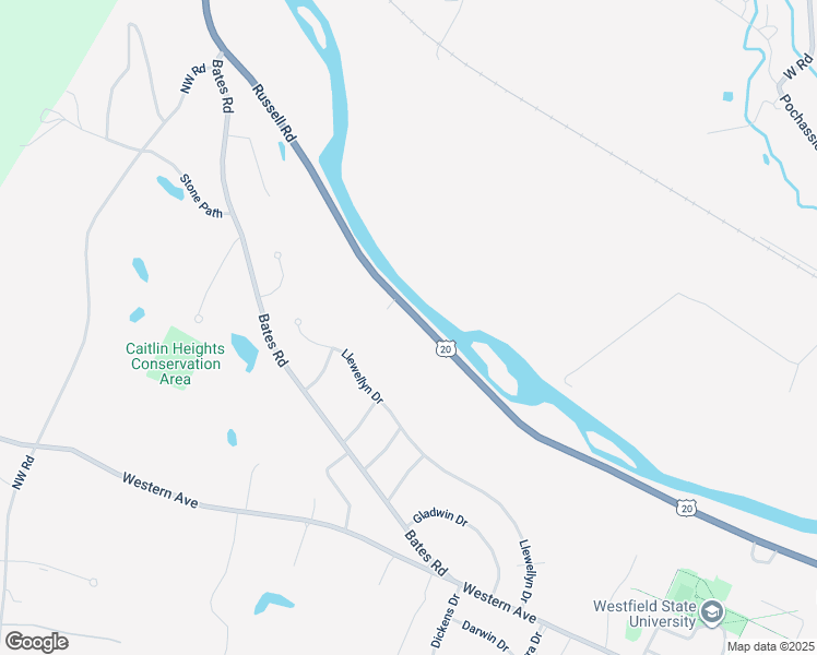 map of restaurants, bars, coffee shops, grocery stores, and more near 990 Russell Road in Westfield