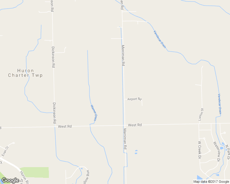 map of restaurants, bars, coffee shops, grocery stores, and more near 22550 Merriman Road in Huron Charter Township