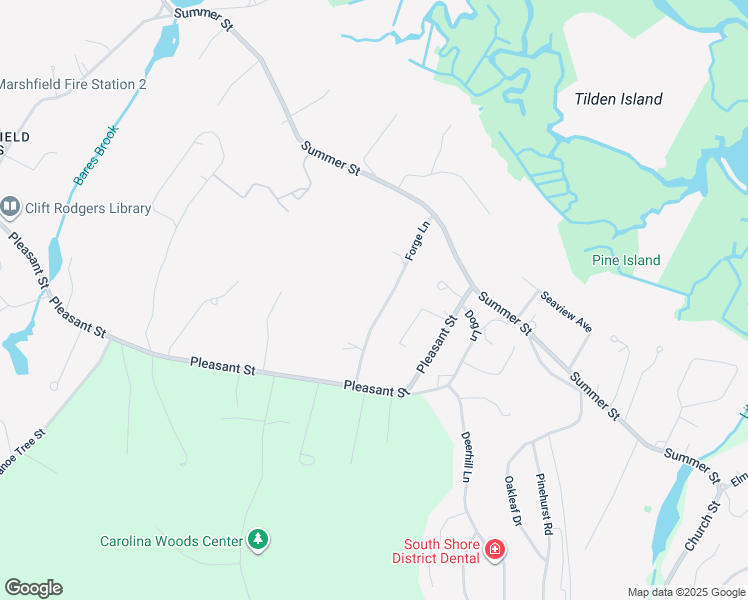 map of restaurants, bars, coffee shops, grocery stores, and more near 81 Forge Lane in Marshfield