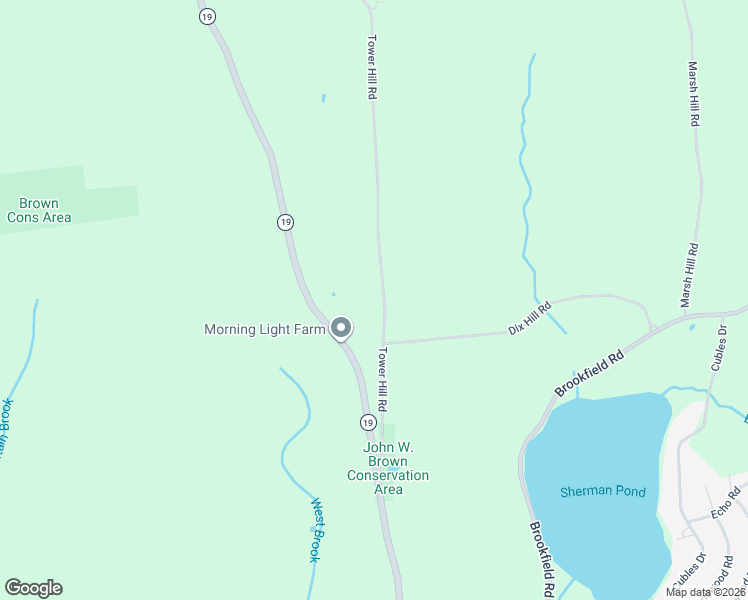 map of restaurants, bars, coffee shops, grocery stores, and more near 39 Tower Hill Road in Brimfield