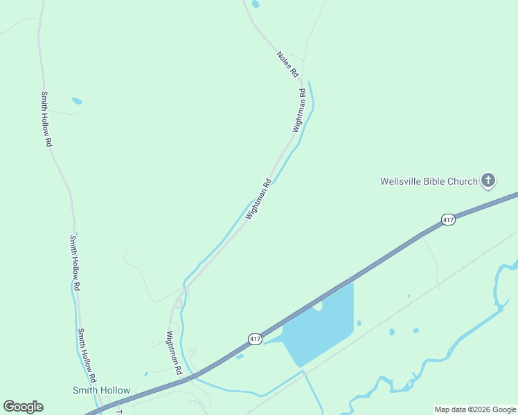 map of restaurants, bars, coffee shops, grocery stores, and more near 3295 Wightman Road in Wellsville