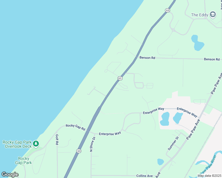 map of restaurants, bars, coffee shops, grocery stores, and more near 1508 Michigan 63 in Benton Harbor