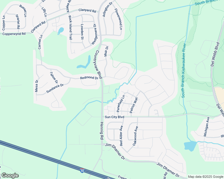 map of restaurants, bars, coffee shops, grocery stores, and more near 12950 Meadow View Court in Huntley