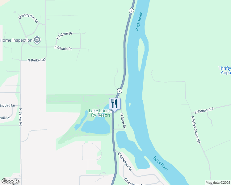 map of restaurants, bars, coffee shops, grocery stores, and more near 8894 Illinois 2 in Byron