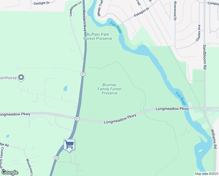 map of restaurants, bars, coffee shops, grocery stores, and more near 18n681 State Route 31 in Carpentersville