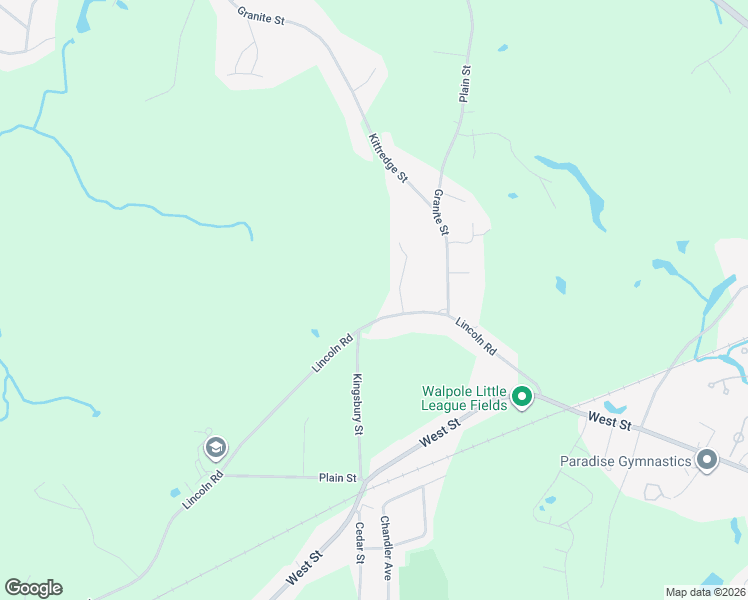 map of restaurants, bars, coffee shops, grocery stores, and more near 195 Lincoln Road in Walpole